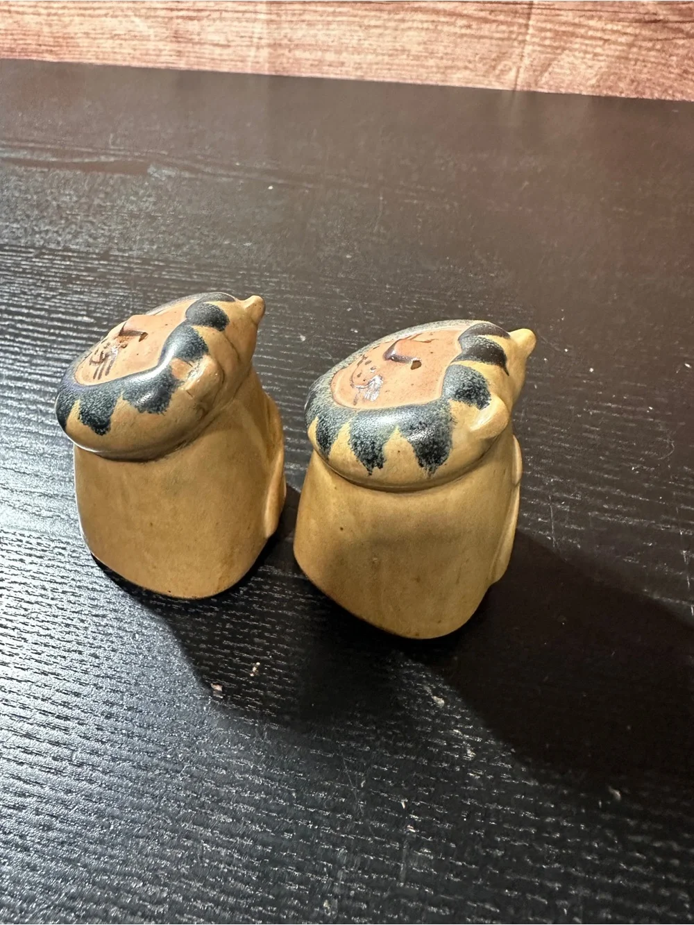 VTG Fitz & Floyd SMILING LIONS Salt & Pepper Shakers Pottery Pieces